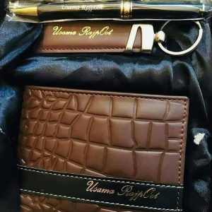 CUSTOMIZE LEATHER WALLET KEYCHAIN PEN