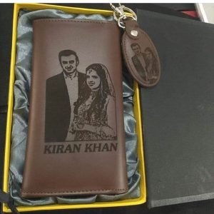 LETHER COAT WALLET AND KEYCHIAN