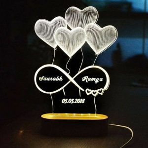 Personalized Led Illusion Lamp Best for Anniversary or Birthday Gift
