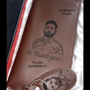 LONG COAT WALLET AND KEYCHAIN