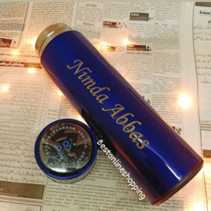 water bottle with temperature screen