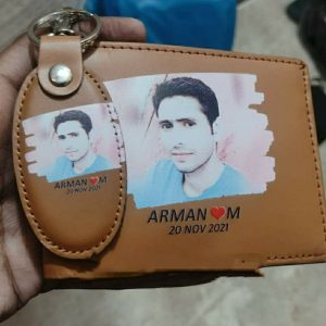 wallet keychain with colorful picture